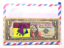 WARHOL/HARING/BASQUIAT:  Echter US$ DOLLAR 3x signiert und skizziert