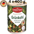 4x400g Dreistern Hausmacher Mahlzeit Grünkohl mit Kassler&Mettenden Kombination