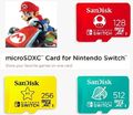 Nintendo Switch Speicherkarte von SanDisk 64GB 128GB 256GB 512GB Micro SD XC C10 UK