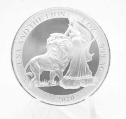 1 OZ Silber Saint Helena Una & The Lion 2020 in Kapsel