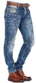 Cipo & Baxx DunkelBlau Blau Regular Fit Dicke Naht Herren Jeans Hose C-0894