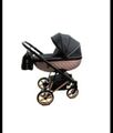 kinderwagen 3 in 1 In DARK Rose +Isofix Station 