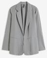 Blazer Gr. 44 Grau Damenblazer Sakko Freizeit-Jacke Neu