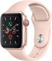 Apple Watch Series 5 40 mm Aluminiumgehäuse gold am Sportarmband sandrosa [Wi-Fi