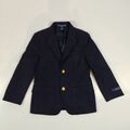 Polo Ralph Lauren Jungen 7 Jahre Marine Blazer Jacke Goldknöpfe 100% Wolle Italienisch