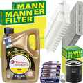 MANN INSPEKTIONSPAKET+TOTAL 5W-40 MOTORÖL passend für TOYOTA AURIS E15 1.4