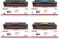 Toner [MIT CHP] für Canon Toner 067 067H LBP631Cw/633Cdw MF651Cw/655Cdw/657Cdw