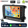 DAB+ Android 14 4+64G CarPlay Autoradio GPS NAVI Kam Für VW GOLF 5 6 Plus Touran