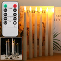 6 Set Stabkerzen LED Kerzen flackernd mit Timer Fernbedienung Weihnachten Dekor