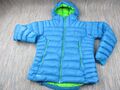 Rab Jacke Damen Large Blau Puffer Kapuze Elektron Daunen Gefüllt Pertex Endurance