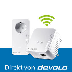 devolo Magic 1 WiFi mini Powerline WLAN Verstärker 2x AdapterOffiziell von devolo | 50+ Mio. verkaufte Adapter