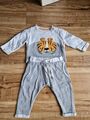 Baby Jungen Sweat Set - Gr. 74/80 - Jogginganzug - Pullover+Hose mit Tierprint