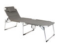 Alu Gartenliege XXL - grau - Sonnenliege 150 Kg extra breit Relax Liege Strand