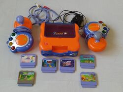 Vtech V.Smile mit 2 Joystick und 6 Lernspiele / Wackelkontakt 