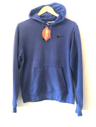 NIKE Herren Hoodie Small Pullover Baumwolle Kapuzenpullover Blau Vintage 90s