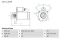 BOSCH ANLASSER STARTER 1,4kW passend für FORD C-MAX FOCUS GALAXY GRAND MONDEO