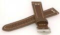 Vintage Leder Uhrenarmband mit Naht - in Flieger Optik