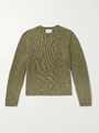 Gucci GG Distressed Pullover aus grüner Shetlandwolle, Größe Small - Brandneu mit Etikett, uvp £ 750