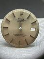 ORIGINAL ROLEX ZIFFERBLATT  DIAL DATEJUST 1601 CAL 1570 PIE PAN SILVER THIN FONT