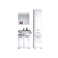 trendteam Badezimmer 3 tlg Badmöbel Set Kombination Badschrank 115 x 182 x 31 cm