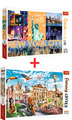 2 x Trefl Puzzle 1000 Teile Wildes Rom Italien  + New York City 68 x 48 cm