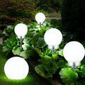 5er Set LED Solar Kugel Leuchten Garten Beet Steck Lampen Außen Beleuchtungen