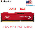 HyperX FURY DDR3 8GB 16GB 32GB 1600MHz PC3-12800 Desktop RAM Memory DIMM 240pin