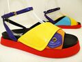 Moschino Riemen Sandalen Sandaletten Damen Schuhe Leder Gr.39 Multicolor