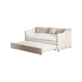 Tagesbett 90x200 cm Polsterbett Kinderbett Schlafsofa Einzelbett mit Ausziehbett