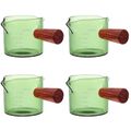  Set of 4 Espressotassen Mini-Kaffeetassen Doppelmund-Milchbecher Messbecher