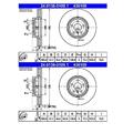 2x ATE 24.0136-0109.1 Bremsscheibe für BMW E70 E71 E72