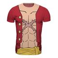 One Piece T-Shirt Allover Print Luffy New World