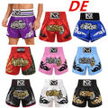 DE Herren Thaiboxhose Muay Thai Kurze Hose Kickboxen Boxen Kleidung Sportshorts