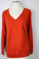 LUXUS Damen Pullover Oberteil  dunkel orange 100% Kaschmir Gr.42/44,46/48,50/52