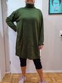 Damen Rollkragen Pullover Pulli Grün Gr. 3XL 52  Herbst Winter Rolli Weit 