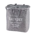 Wäschesammler MCW-C34, Laundry Wäschekorb, 54x52x32cm 89l grau mit Henkel