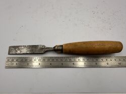 Atemberaubender Vintage E A Bell & Son Sheffield 3/4" 20 mm festerer Stechbeitel Holzgriff