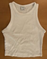 BERSHKA Damen Träger Shirt Top Tanktop weiß Gr. M **Sehr guter Zustand **