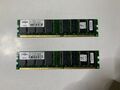 2 x 1 GB DDR-RAM 184-pin non-ECC 400 MHz