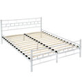 Metallbett 140x200 cm mit Lattenrost Schlafzimmer Bettgestell Doppelbett schwarz