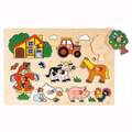 goki Steckpuzzle Bauernhof VI, 9 Teile