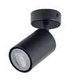 Deckenspot klein Metall Schwarz Zeitlos B:6 cm GU10 flexible Esszimmer Lampe