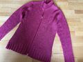 Damen Jacke Strickjacke Cardigan mit Reißverschluss  Bonita Gr. M  Beerenfarbig 