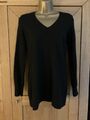 M&S Autograph 100 % reines weiches Kaschmir schwarz V-Ausschnitt Pullover 10 Small sehr guter Zustand