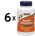 (540 g, 199,03 EUR/1Kg) 6 x (NOW Foods Super Enzymes - 90 tabs)