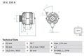 BOSCH LICHTMASCHINE GENERATOR 150A passend für CITROËN C-CROSSER MITSUBISHI