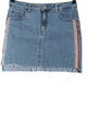 ONLY Jeansrock Damen Gr. DE 36 blau-rot-blassgelb Casual-Look