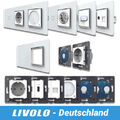 Touch Glas Lichtschalter Funkschalter Dimmer Wechselschalter Steckdosen LIVOLO