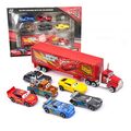 7Pcs Cars 2 Mack McQueen Racer Auto&Mack Truck Kinder Spielzeug Set Geschenk