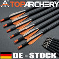 TOPARCHERY Bogenschießen Jagd 30" Carbonpfeile Spine500 für Compound Recurve bow